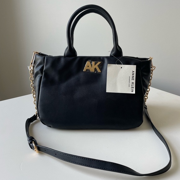 Anne Klein Handbags - NWT ANNE KLEIN Black Cairo Satchel Style Handbag with Crossbody